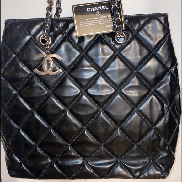 100%♥️😻Authentic CHANEL Enamel Shoulder Bas - Picture 2 of 14